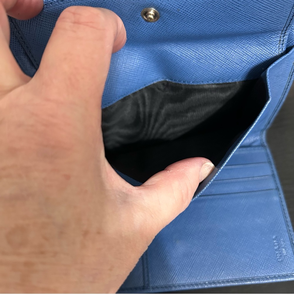 Prada Sky Blue Leather Wallet - Picture 6 of 6